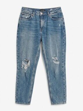 Frank And Oak Billie Relaxed Distressed High Rise Jeans- Women's Size 27